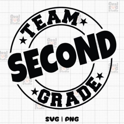 22569 Team Second Grade SVG PNG First Day Of School Svg Back to School Svg 2nd Grade Squad Svg Teacher Shirt Second Grade Shirt Cricut