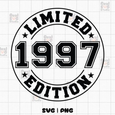 22601 Limited Edition 1997 SVG PNG Birthday Svg Est 1997 Shirt Svg Birthday Png 1997 Svg 1997 Png 27th Birthday Svg 1997 Cut Files