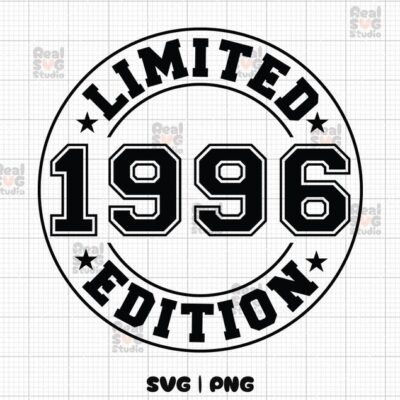 22618 Limited Edition 1996 SVG PNG Birthday Svg Est 1996 Shirt Svg Birthday Png 1996 Svg 1996 Png 28th Birthday Svg 1996 Cut Files