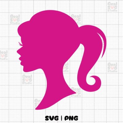 22638 Doll Head SVG PNG Doll Design Digital Download Woman Head Svg Doll Svg Doll Clipart Doll Silhouette Woman Silhouette Cut File