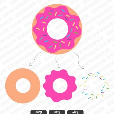 22684 Donut SVG Donut Clipart Doughnut SVG Donut PNG