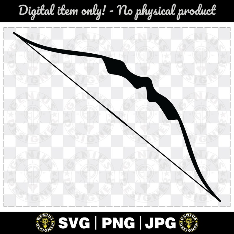 22792 Hunting Bow Svg Png Jpg Seamless Bow Svg Cut File for Cricut Silhouette etc