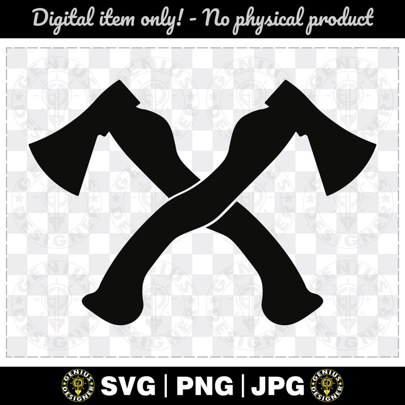 22793 Crossed Axes Svg Png Jpg Seamless Camping Axes Svg Cut File for Cricut Silhouette etc