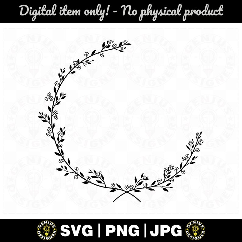 22799 Floral Wreath 1 Svg Png Jpg