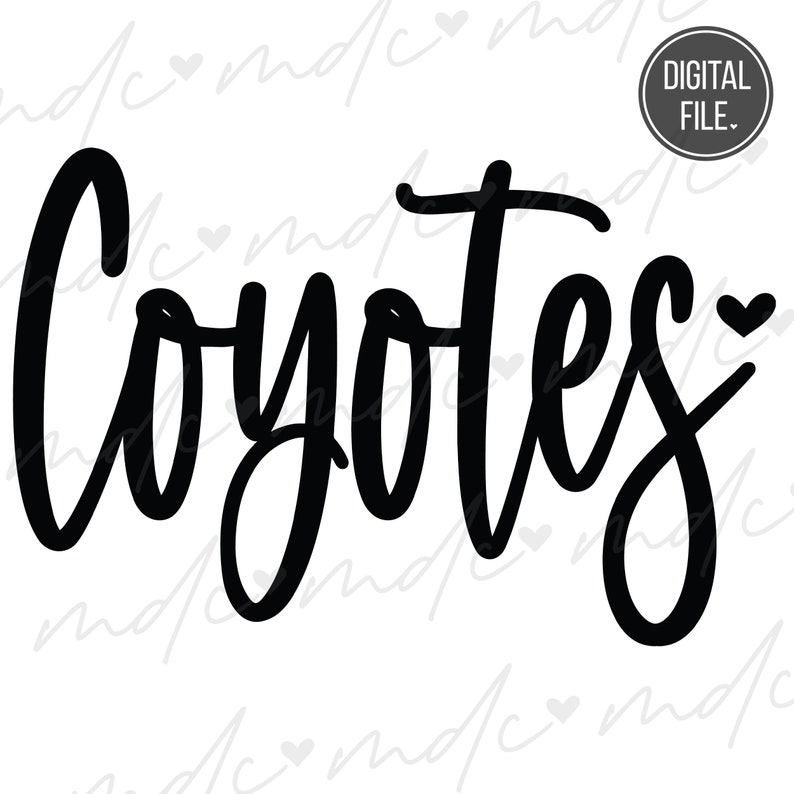 22845 Coyotes svg Coyotes Sublimation png Coyotes png Coyote svg Coyotes Cut File Coyote Mascot svg