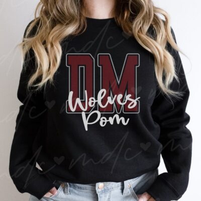 22850 DM Wolves Pom Sweatshirt T Shirt Tank