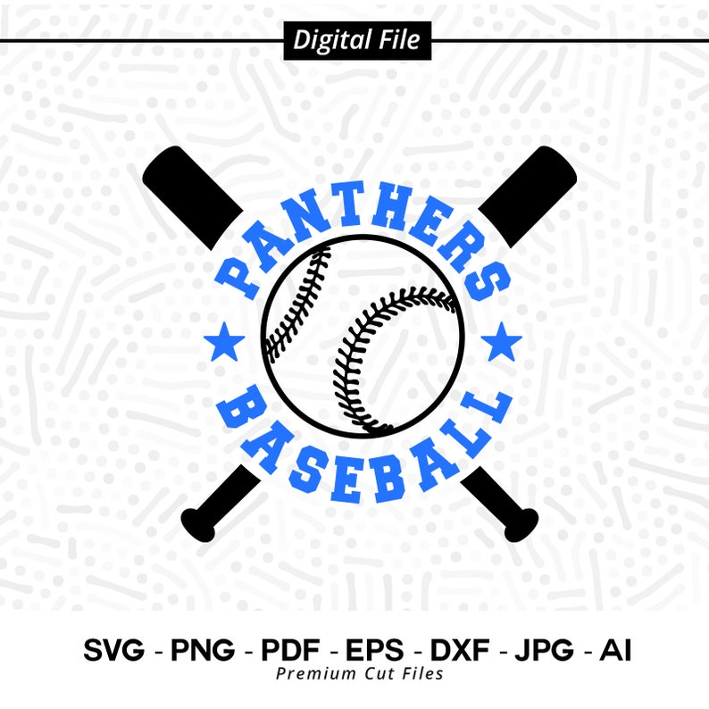 2288 Baseball SVG PNG Panther Baseball Panther Panthers svg Baseball Cricut svg Digital Download Sublimation Baseball Clipart Panther Paw