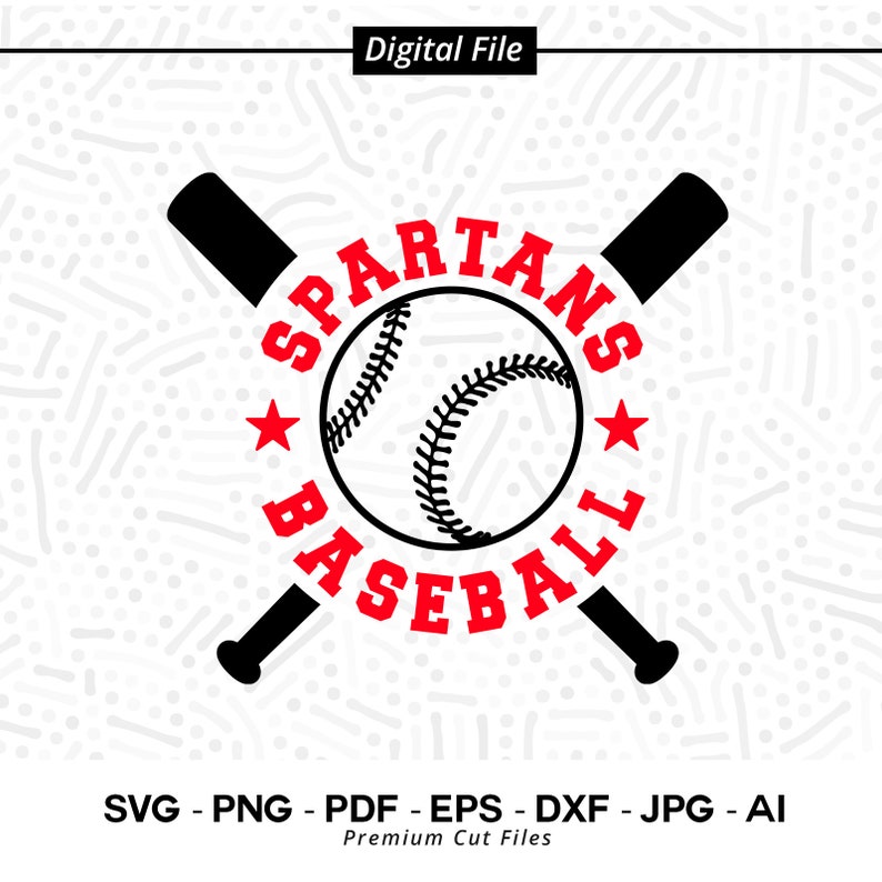 2289 Baseball SVG PNG Spartans Baseball svg Spartan Baseball Spartans Shirt svg Spartans Cheer Svg for Shirts Stacked Spartans Softball