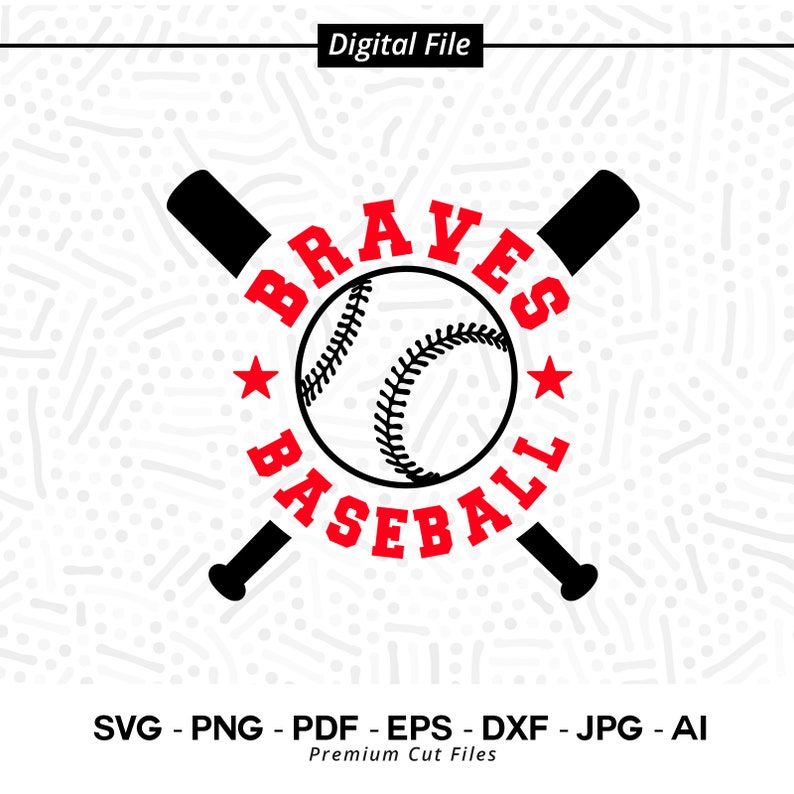 2290 Baseball SVG PNG Brave Baseball Brave Braves Baseball svg Cricut svg Digital Download Sublimation Baseball Clipart Cut file svg