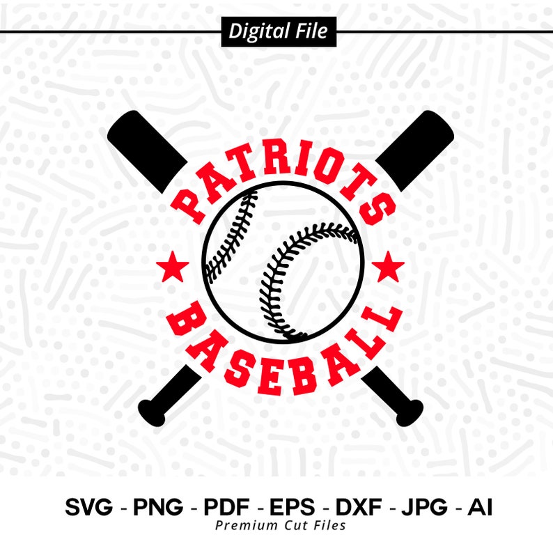 2297 Baseball SVG PNG Patriot Baseball Patriot Patriots Baseball svg Cricut svg Digital Download Sublimation Baseball Clipart Cut file