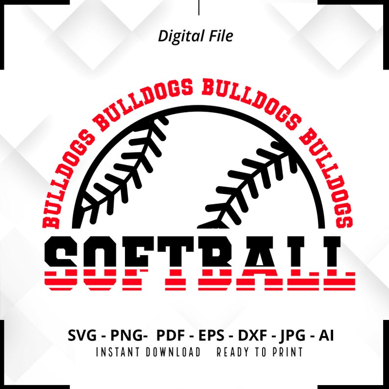 23 Bulldogs Softball SVG PNG Bulldogs svg Softball svg Bulldogs Shirt svg Bulldogs Cheer svg Softball Shirt svg Softball Mom svg Cricut