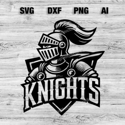 23080 Knight Sports Team Logo SVG PNG Dxf Ai File Baseball Basketball Football Soccer Design Silhouette Cameo Cricut Instant Download