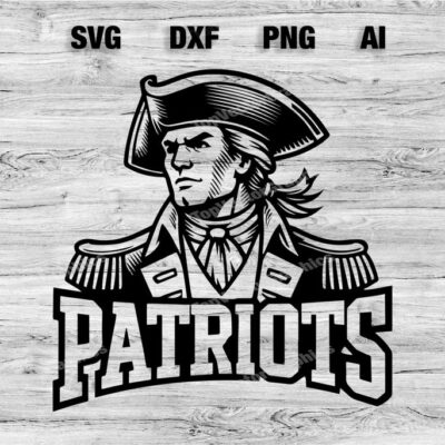 23111 Patriots Sport Team Logo SVG PNG Dxf Ai File Baseball Basketball Football Soccer Design Cameo Cricut Instant Download