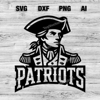 23117 Patriots Sport Team Logo SVG PNG Dxf Ai File Baseball Basketball Football Soccer Design Cameo Cricut Instant Download