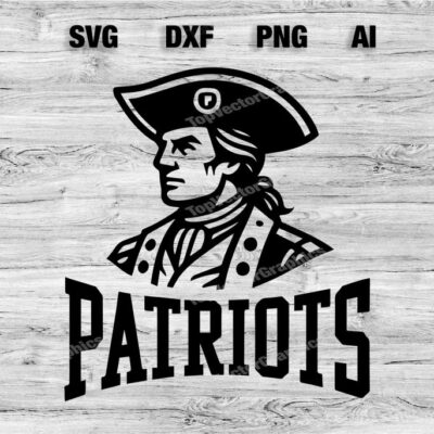 23118 Patriots Sport Team Logo SVG PNG Dxf Ai File Baseball Basketball Football Soccer Design Cameo Cricut Instant Download