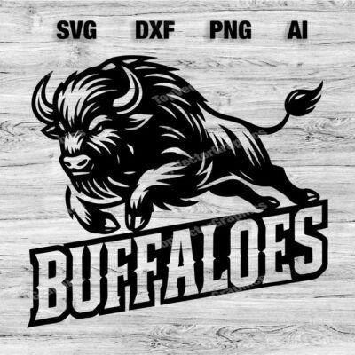 23123 Buffaloes Sport Team Logo SVG PNG Dxf Ai File Baseball Basketball Football Soccer Design Cameo Cricut Instant Download