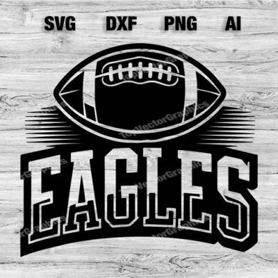 23170 Eagles Sports Team Logo SVG PNG Dxf Ai File Baseball Basketball Football Soccer Design Silhouette Cameo Cricut Instant Download