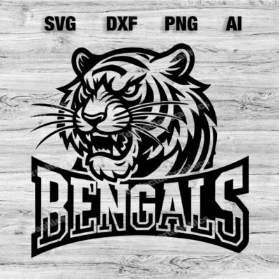 23207 Bengals Sport Team Logo SVG PNG Dxf Ai File Baseball Basketball Football Soccer Design Cameo Cricut Instant Download