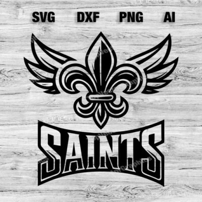 23237 Saints Sport Team Logo SVG PNG Dxf Ai File Baseball Basketball Football Soccer Design Cameo Cricut Instant Download