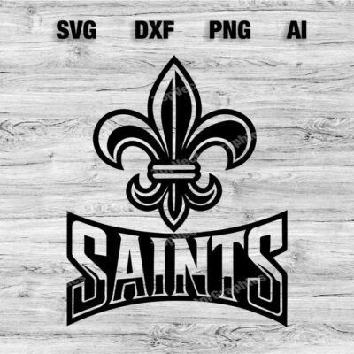 23238 Saints Sport Team Logo SVG PNG Dxf Ai File Baseball Basketball Football Soccer Design Cameo Cricut Instant Download