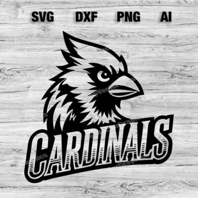 23240 Cardinals Sport Team Logo SVG PNG Dxf Ai File Baseball Basketball Football Soccer Design Cameo Cricut Instant Download