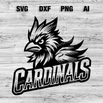 23241 Cardinals Sport Team Logo SVG PNG Dxf Ai File Baseball Basketball Football Soccer Design Cameo Cricut Instant Download