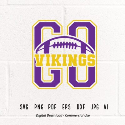 2340 GO Vikings SVG Vikings Mascot svg Vikings svg Vikings School Team svg Vikings Cheer svg Vikings Vibes svg School Spirit svg Cricut svg