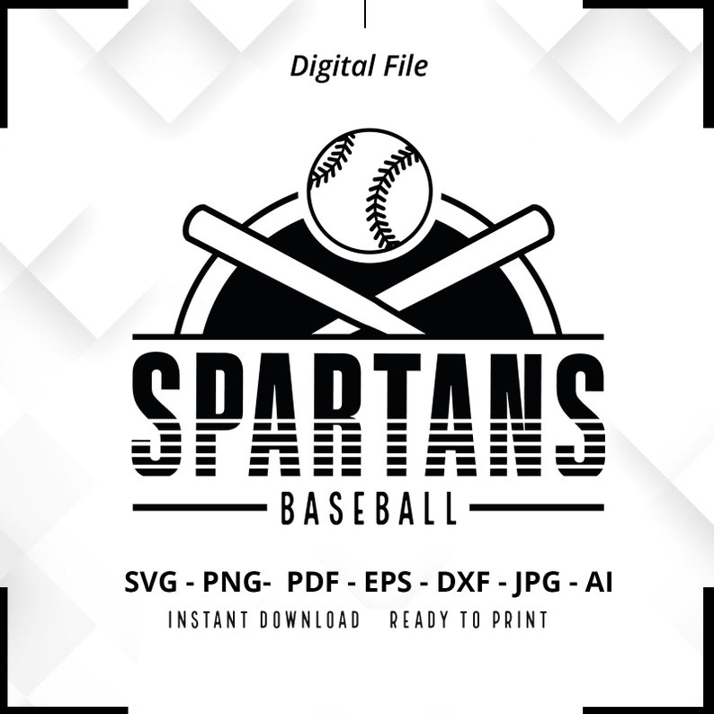 236 Spartans Baseball SVG PNG Spartans svg Baseball svg Spartans Shirt svg Spartans Cheer svg Spartans Mom svg Baseball Shirt svg Cricut