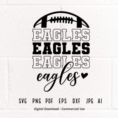 2387 Stacked Eagles SVG Eagles Mascot svg Eagles svg Eagles School Team svg Eagles Cheer svg Eagles Vibes svg School Spirit svg Cricut svg