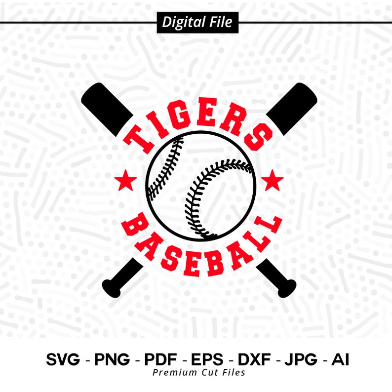 2399 Baseball SVG PNG Tigers Baseball svg Tiger Baseball Tiger Tiger Softball svg Cricut svg Digital Download Sublimation png Cut File