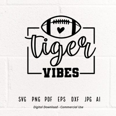 2435 Tiger Vibes SVG PNG Tigers svg Tigers Cheer svg Tiger Mascot svg School Spirit svg Tigers Mom svg Tiger Shirt svg Tiger Love svg