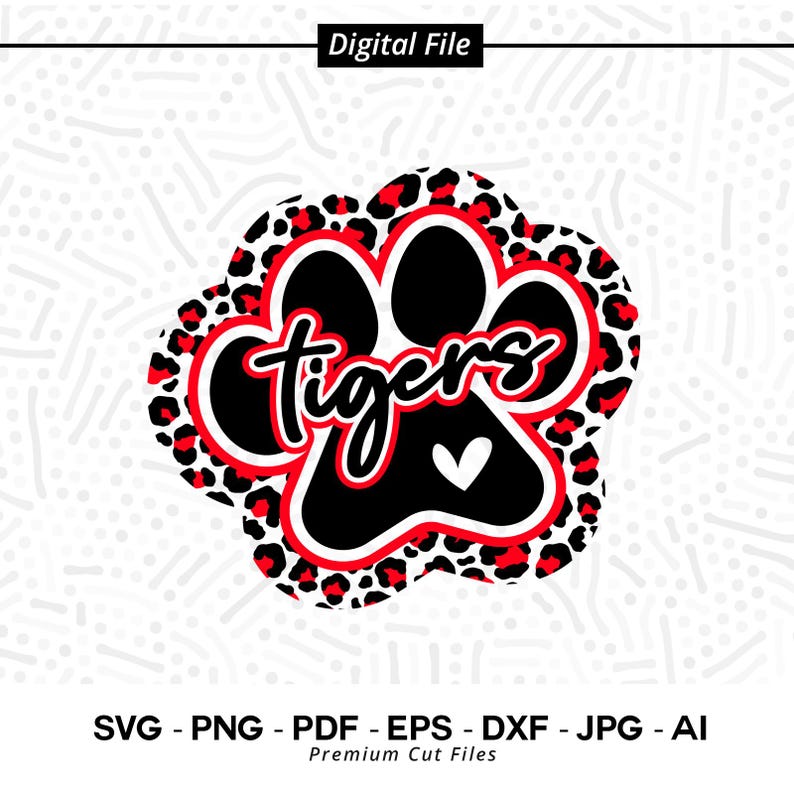 2437 Tigers Paw Svg Png Tigers Svg Tiger Svg Leopard Tigers Paw Tigers Tiger Pride Svg Tigers Cheer Paw Svg Tigers Shirt Svg