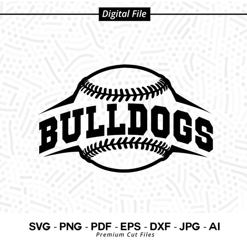 2461 Baseball SVG PNG Bulldogs Baseball svg Bulldog Baseball Bulldog Bulldog Softball svg Cricut svg Digital Download Sublimation png