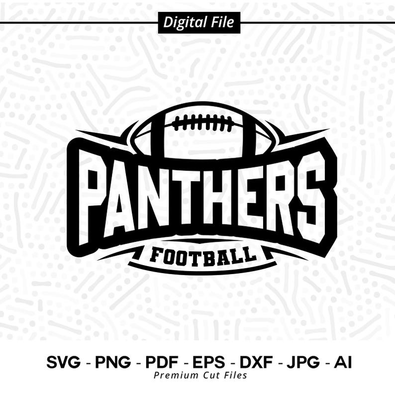 2485 Football svg Panthers Football svg Panther Football svg Panther svg Sublimation Cricut Cut file SVG for Shirts Football Shirt svg