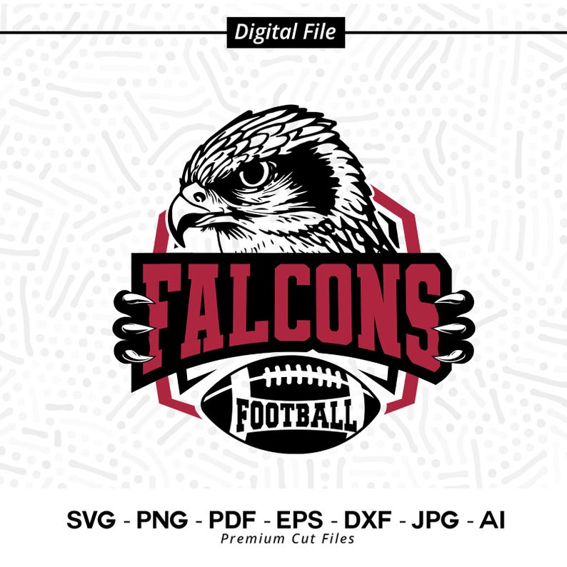 2498 Falcons SVG PNG Falcons Football svg Falcons Face svg Falcon Football Svg Falcons Mascot Falcons Cheer Falcons Vibes School Spirit