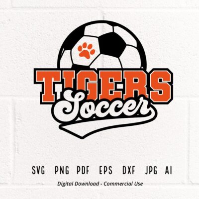 250 Tigers SVG PNG Tiger svg Soccer svg Tiger Soccer svg Tigers Sublimation Tigers Love svg Tiger paw svg Soccer Clipart svg Cricut svg