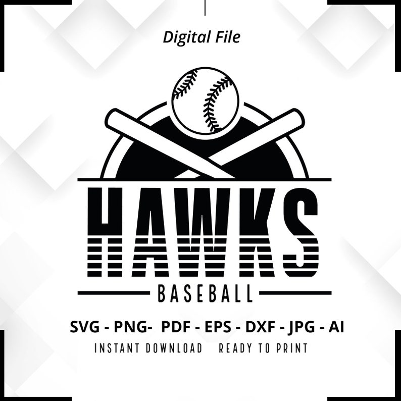 253 Hawks Baseball SVG PNG Hawks svg Baseball svg Hawks Shirt svg Hawks Cheer svg Hawks Mom svg Baseball Shirt svg Cricut Cut File