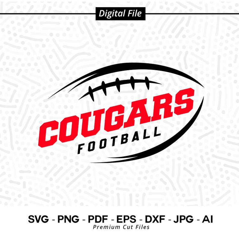 2532 Cougars Football SVG PNG Cougars Football svg Cougar Sublimation png Football Clipart Cougar Vibes svg Cougars Cheer Football Shirt