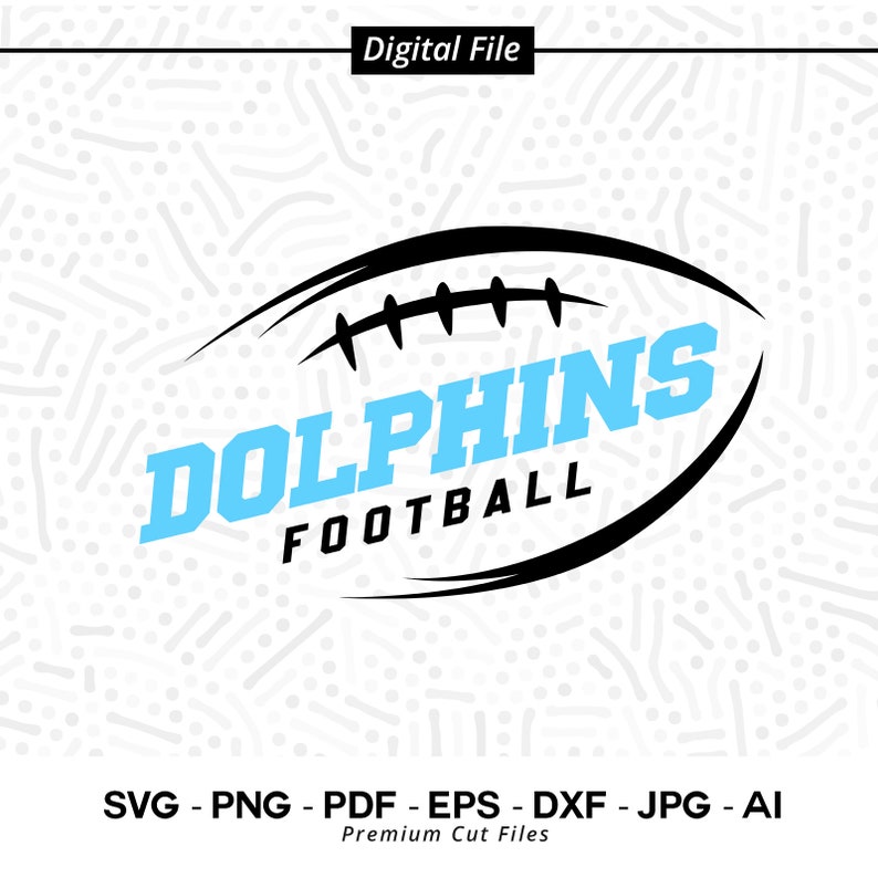 2548 Dolphin Football svg Dolphin Dolphins Football svg png Sublimation Football Clipart SVG for Shirts SVG for Cricut Football Mom Shirt