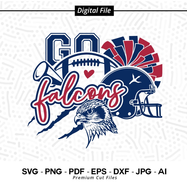 2562 Falcons SVG PNG Falcons Face svg Falcons Football svg Falcons Mascot svg Falcons Helmet svg Falcons Paw Go Falcons Falcons Pom Pom