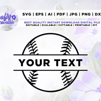 263 Split Softball or Baseball Name Frame Digital Download SVG PNG Cut File Cricut Png Svg sublimation Sports Clipart Svg designs