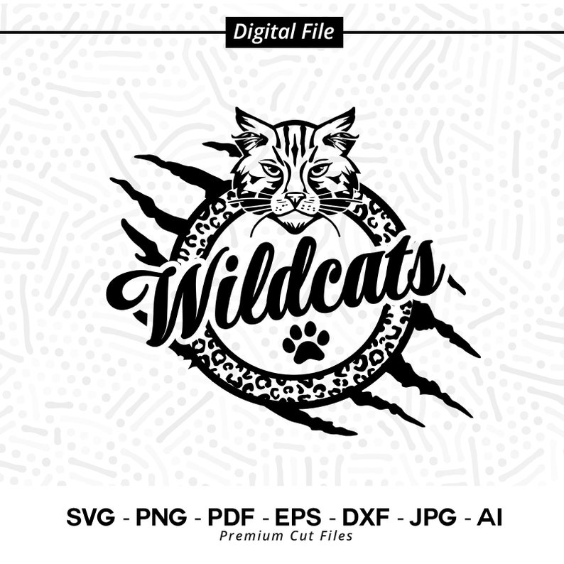 2631 Leopard Wildcats Claw SVG Wildcats Leopard svg Wildcats Paw svg Wildcats Mascot Claw Scratch Wildcats Cheer Paw Svg Wildcats Shirt