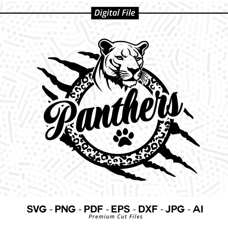 2632 Leopard Panthers Claw SVG Panthers Leopard svg Panthers Paw svg Panthers Mascot Claw Scratch Panthers Cheer Paw Svg Panthers Shirt