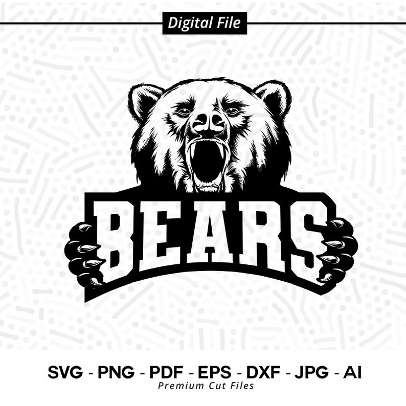 2660 Bears SVG PNG Bears Face svg Bear Bears Mascot svg Bears Cheer svg Bears Vibes svg School Spirit svg Bears Sport Bears Sublimation