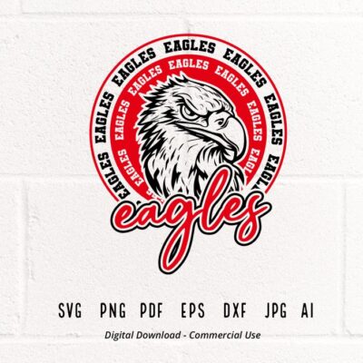 2669 Eagles SVG PNG Eagles Face svg Stacked Eagles svg Eagles Mascot svg Eagles Cheer svg Eagles Vibes svg School Spirit svg Eagles Sport