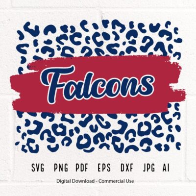 2733 Leopard Falcons SVG Falcons Mascot svg Falcons svg Falcons School Team svg Falcons Cheer svg Falcons Vibes svg School Spirit svg