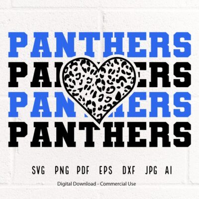 2736 Panthers SVG PNG Panthers Mascot svg Panthers Leopard Heart Panthers Cheer svg Panthers Shirt svg Panthers Heart svg Panthers Mom svg