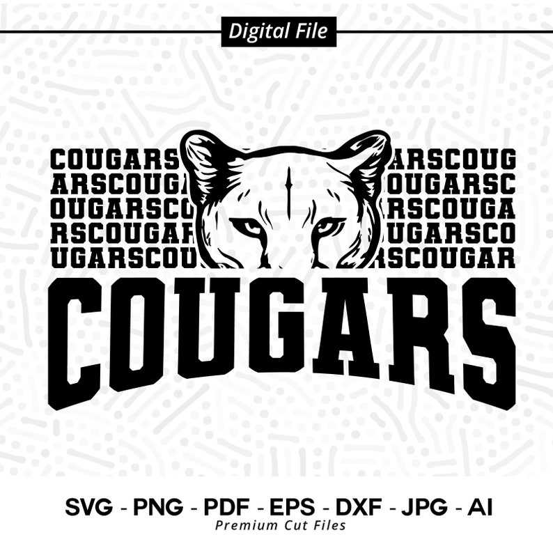 2790 Cougars SVG PNG Cougars Face svg Cougars Paw svg Cougars Mascot svg Cougars Cheer svg Cougars Vibes svg School Spirit svg Cricut