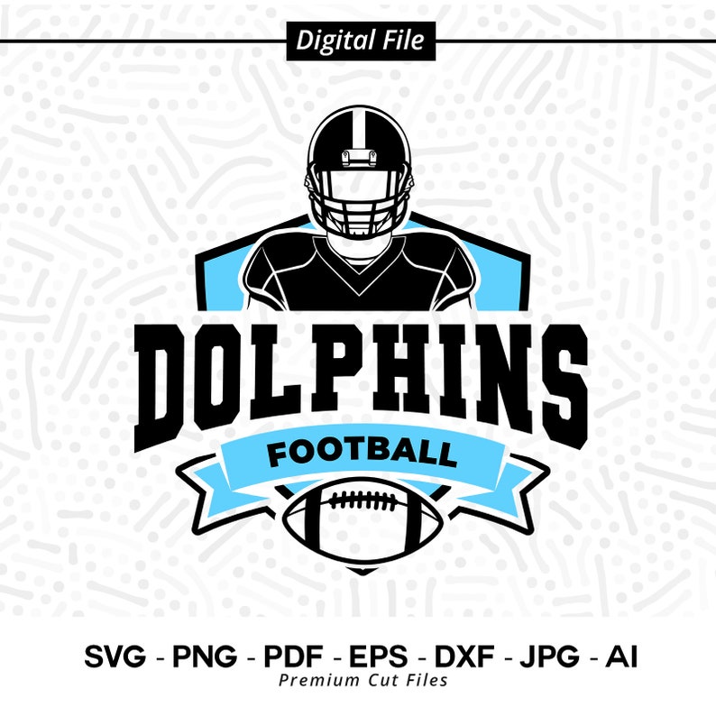 2803 Dolphins Football Svg Png Dolphins Football Svg Dolphin svg Cricut Cut files Silhouette Sublimation SVG for Shirts Cheer Football Mom