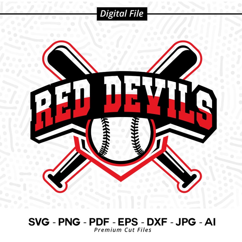 2828 Red Devils Baseball SVG PNG Baseball svg Red Devils svg Baseball Shirt svg Baseball Mom svg Red Devils Pride svg Cricut Cut File